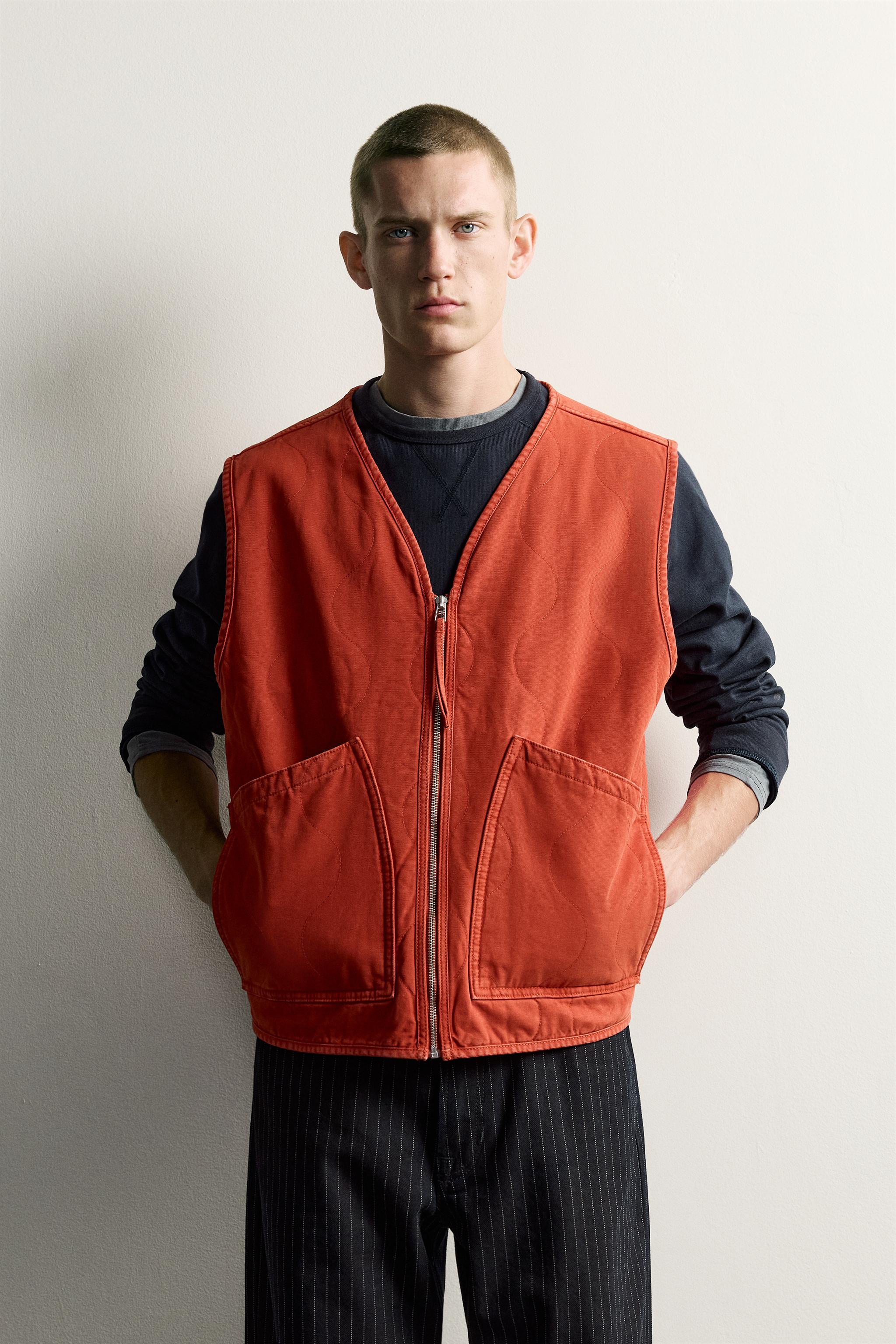 GILET LAVÉ À SURPIQÛRES